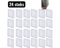 24 stuks - Douchegordijnen - Douche Gordijn Clips - Badkameraccessoiresets - Badkamerklemmen - voorkomen waterspatten - Geen boren, geen lijm nodig - Geschikt voor douchegordijnen en jaloezieën - Transparant