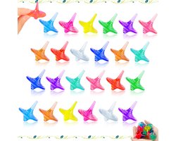 24 stuks - Kleurrijke kristallen fidget spinners - tol speelgoed - fidget spinner speelgoed - Draaitol Speelgoed voor Kinderen - Plastic Draaitol Speelgoed - Geschikt voor jongens en meisjes thuis, op feestjes en op school