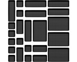 24 Stuks Lade Organizer Set - Plastic Bureau lade Verdelers Trays - Dressoir Opbergbakken - Scheidingsdoos voor Make-up Sieraden - Gadgets Slaapkamer Badkamer Kantoor .