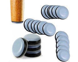 24 stuks meubelpads - ronde meubelglijders - zelfklevende antibotsingspads, meubelglijders voor stoelen, banken, bureaus, tafels 25 mm (blauw)
