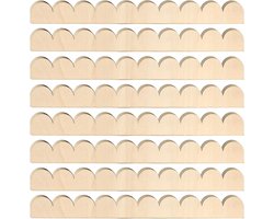 24 Stuks Onafgewerkte Houten Golflijst - Onafgewerkt Decoratief Houten Lijstwerk - DIY Moulding Trim - Veelzijdige Wanddecoratie - Gemakkelijk Te Schilderen - Natuurlijk Hout - Ideale Home Upgrade