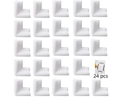 24 stuks - Verdikte schuimrubberen hoekbeschermers - L-vormige verpakkingsschuim - voor verhuisdozen, spiegels en tv's - voor het beschermen van de randen van foto's, schilderijen en kunstwerken - 10×10×3.5cm - wit