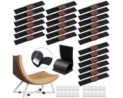 24 stuks vilten meubelbeschermers met klittenband - Antislip pads voor krukpoten - Meubelvoetbeschermers - Omhullende viltbeschermers - geschikt voor sledestoelen, schommelstoel, antislip en geluidsreductie