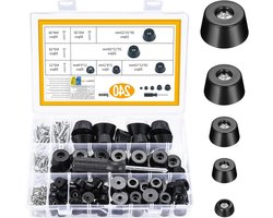 240 Stuks Rubber Voeten voor Snijplanken: 120 Antislip Voeten met 120 Schroeven voor Tuinmeubelen en Elektronica