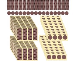 240st Match Striker-Papier met Lijm, Match Striker-Papiervellen 120 Ronde en 120 Rechthoekige Stickers voor Luciferdoosjes (Kleur 1, Honingraat)