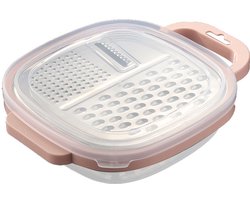 24,4x19,5x5,5cm - Groentesnijder van roestvrij staal - Creatieve stofdichte groentekom - Multifunctionele aardappelsnijder en rasp - Met schilmesje - Keukengereedschap