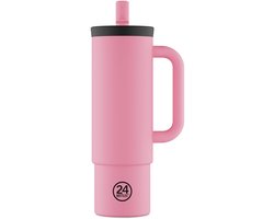 24Bottles Straw Drinkbeker 800 ml Capaciteit - flamingo