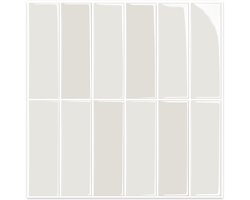 24Supply Plaktegels - Tegelsticker - Zelfklevende tegels 3D - 10 Stuks - Creme Beige - Plaktegels keuken & badkamer - Plak tegels - Sticktiles - Keukenmuursticker - 25,4 cm x 25,4 cm