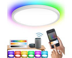24W Led Plafonniere WIFI kelder woonkamer dimbare RGB BACKLIGHT plafondlamp