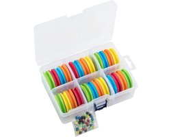 24x EVA Schuim Rig Winders met Tackle Box en Pins voor Vischlijn Opslag