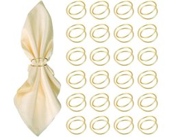 24x servetringen - Servetringen goud spiraaltjes - Servet ringen tafeldecoratie - 24 stuks - Servetringen - Sjaalgespen Voor Bruiloften - Banketten - Jubileumfeesten