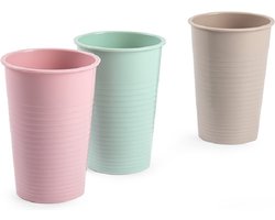24x stuks Drinkglazen/limonadeglazen gekleurd 200 ml - Sapglazen/waterglazen onbreekbaar kunststof voor kinderen