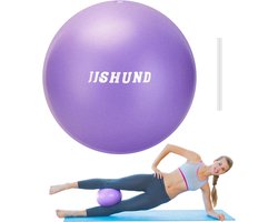 25 cm Pilates Ball - Kleine Oefenbal - Mini Yoga Bal - Gymnastiekbal voor Thuis - Pilates en Yoga - Balans en Core Training - Stabiliteit en Rekken met Opblaasbare Rietje