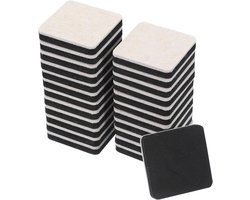 2.5 Inch Vilt Meubelglijders - 24 Stuks Vierkante Meubel Movers - Herbruikbare Verhuis Pads Vloer Beschermers voor Kast Tafel Tapijt Bank - Beige