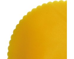 25 kanariegele tule met gegolfde rand 23cm rond hobbymateriaal