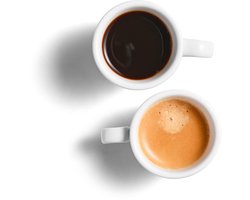 2,5 oz / 75 ml zuiver witte keramische espressokopjes, set van 2, Demitasse espressokopjes