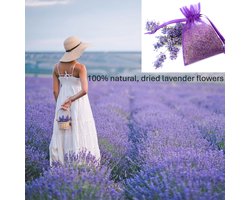 25 stuck Lavendel Geurzakjes - Biologische Lavendel - natuurlijke lavendel - Paars/Lila- Organza Zakjes - lavendel - geurzakje - Geurzakjes voor kledingkast - Geurzakjes - Lavendel