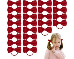 25 stuks babyelastiekjes met strikjes - Haarelastiekjes voor jonge meisjes - Halloween en Kerst cadeau