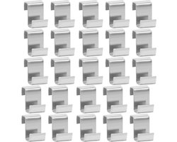 25 Stuks RVS Clips voor Glazen Panelen in Kassen, Ideaal voor Raam Bevestiging en Ondersteuning