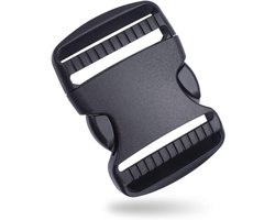 25 stuks- Vervangende gespen- gespen- Klik gesp- Buckle- Vervangende rugzakgespen- 51mm- plastic- voor rugzakken en riemen-Zwart