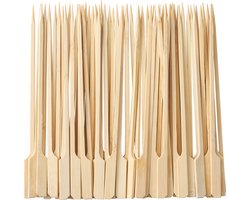 250 Houten Spiesjes, Hakjespies voor Barbecues, Fingerfood en Aperitieven, 18cm - Feesten, Verjaardagen, Bruiloften, Picknicks - Milieuvriendelijk en Praktisch