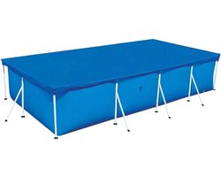 260x170cm Rechthoekige Zwembad afdekzeil - Zwembadafdekking - Zwembadafdekking - Met bevestigingsbanden - Stof- en zonwering - Naadnaad - Duurzaam - Zwembadafdekking voor Rechthoekige Zwembaden - Blauw