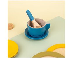 28 stuks houten speelplateau en borden set - MONTESSORI keukaccessoires servies voor peuters, doe-al-als-spel voedsel set voor jongens en meisjes (3 4 5 6 jaar) verjaardagscadeau