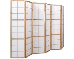 280, Houten 6 Comité Zaal Divider Natuur Licht Vouwend Scherm Beweegbare Verdeling Shoji Papier