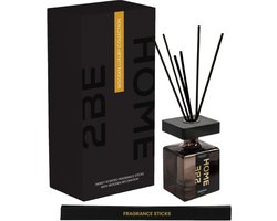 2BEHOME Geurstokjes Sandalwood - 200 ML - Fragrance Sticks - Huisparfum - Luchtverfrisser - Geurverspreider - Wooden Luxury Collection - Zwart