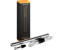 2BEHOME Wijnkoeler Stick met Schenktuit & Wijnstopper - Wijnkoeler Staaf - Wine Cooler - Wijnschenker - Schenktuit Drank - Flessenstop - Wijnstop - Champagnestop