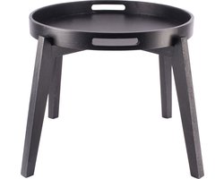 2de Kans: Gusta - Bijzettafel - Dienblad - Zwart - ø39x34,5cm