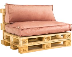 2L Home & Garden Palletkussen Velvet Oud Roze - 120 x 80cm