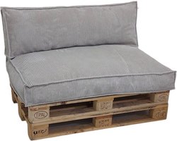 2L Home & Garden Rugkussen Ribcord Deluxe Zandkleurig - 120x40cm
