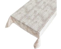 2LIF Maatwerk tafelzeil – Scaffolding Wood Naturel – steigerhoutmotief – 140 cm breed – per meter aaneengesloten – tafelkleed – decoratief zeil