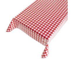 2LIF Maatwerk tafelzeil – Vito Block – rood – 140 cm breed – per meter aaneengesloten – tafelkleed – decoratief zeil