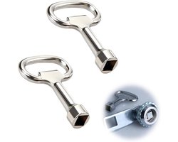 2pcs 8mm vierkante moersleutels - verwarmingsvent sleutel - universele sleutel voor radiatoren - kranen - elektrische kasten - sanitair gereedschap
