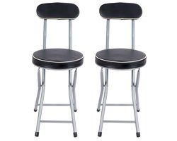 2PCS Gevoerde Opvouwbare Kruk Multifunctionele Opvouwbare Gevoerde Stoel voor Thuiskantoor