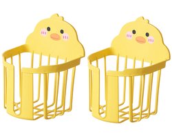 2pcs kleine gele papieren handdoekhouder toiletpapier stand weefsel plank voor badkamer wand gemonteerde weefsel houder wandmontage handdoek dispenser servetten dispenser weefsel rek