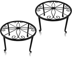 2Pcs Standard Metal Plant Stand for Indoor and Outdoor Decoration, Garden and Balcony