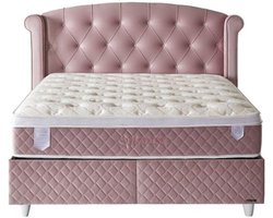 2persoons Boxspring met Opbergruimte – Luxe Roze boxspring met opbergruimte 140X200