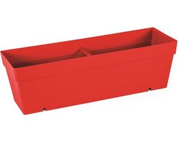 2st Elegante Mansion drainage Bloembak rood kruidenbak 52x17 cm plantenbak bloempotten rechthoek