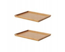2x Bamboe dienbladen OSTBIT 25x33 cm