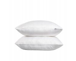 2x Bamboe Satijn Kussenslopen BAMSA Wit 70x80 cm