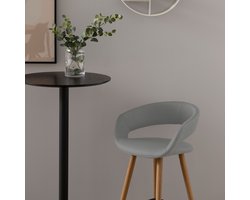 2x Barstoel Larell (zithoogte 65,5 cm) - lichtgrijs