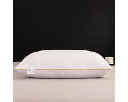 2x Calma Sleep ®- Kapok - Hoofdkussen - Stevig Hoofdkussen - Navulbaar - Anti-allergie - 60x70 - Crème