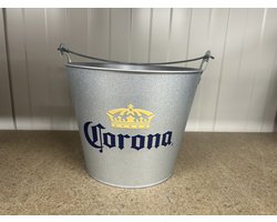 2x Corona bier beer ijsemmer ijsblokjesemmer met hengel icebucket