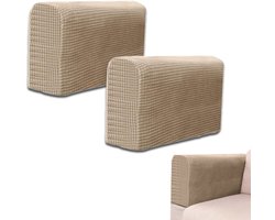 2x Elastische armleuninghoezen - Bankhoes - Armsteun Covers - Beschermhoes voor armleuningen van de bank - Antislip wasbare armleuninghoes - Elastische afneembare armleuninghoes - Anti-kras meubelhoes - Voor Stoel Sofa Bank Meubels - Bruin