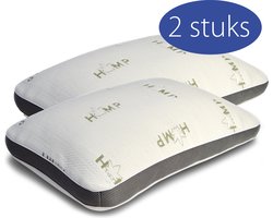 2x Hemp kussen - Hemp hoofdkussen (set van 2) - Zacht, Koel & Drukverlaggend