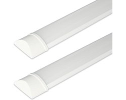 2x HOFTRONIC - LED Batten 120cm - 40W 4800 Lumen - 4000K Neutraal wit - LED TL Armatuur - Voor werkplaats, schuur en als onderbouwverlichting - Incl. montageklemmen & quick connector - 5 jaar garantie