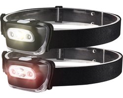 2x Hoofdlamp van MMOBIEL LED Verstelbare Koplamp – Ideaal voor Noodpakket – Unisex Hoofdzaklamp voor joggen, klussen, werken en kamperen – 2 Stuks – Zwart
